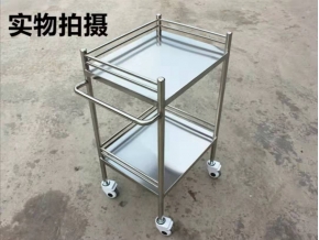 不銹鋼焊接兩層醫用推車